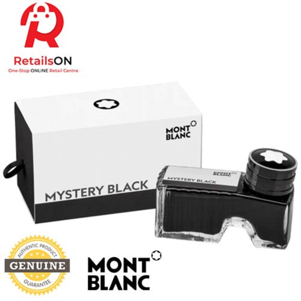 Montblanc Ink Bottle 60ml Mystery Black / Fountain Pen Ink Bottle Black (ORIGINAL) - RetailsON.com (Premium Retail Collections)