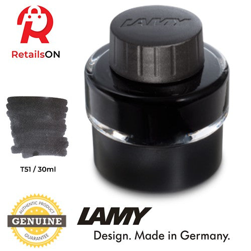 LAMY T51 Ink Bottle 30ml - Black / Fountain Pen Ink Bottle (ORIGINAL) - RetailsON.com (Premium Retail Collections)