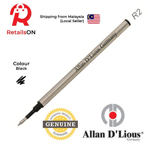 Allan D'Lious Refill for Rollerball Pens - Black/Blue [1pc] / [RetailsON] - RetailsON.com (Premium Retail Collections)