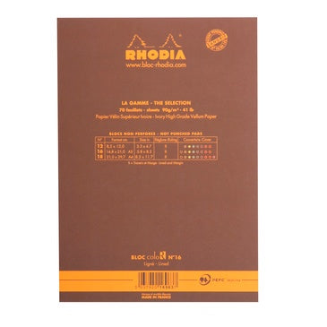RHODIA Writing Pads - coloR Basics series No. 16 (A5) - Fountain Pen Friendly Paper (ORIGINAL) | [RetailsON] - RetailsON.com (Premium Retail Collections)