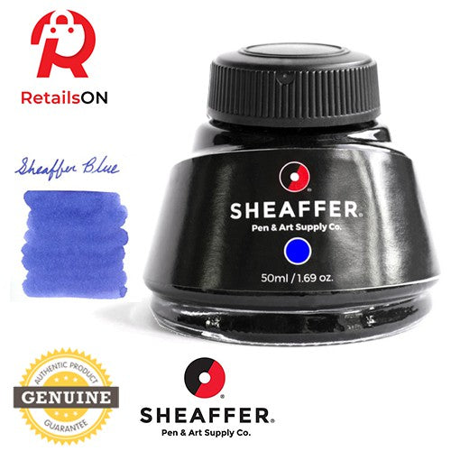 Sheaffer Skrip Ink Bottle 50ml - Blue / Fountain Pen Ink Bottle (ORIGINAL) - RetailsON.com (Premium Retail Collections)