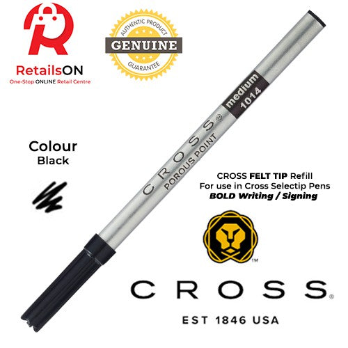 CROSS Refill Porous Point - Black / Felt Tip Pen Refill 1pc Black (ORIGINAL) - RetailsON.com (Premium Retail Collections)