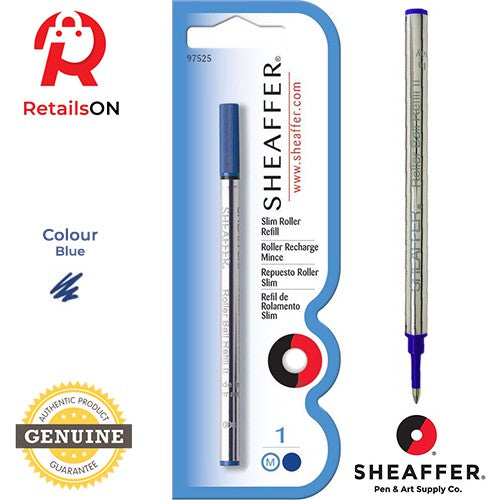 Sheaffer Refill Slim Rollerball - Blue / Slim Roller Ball Pen Refill 1pc Blue (ORIGINAL) - RetailsON.com (Premium Retail Collections)