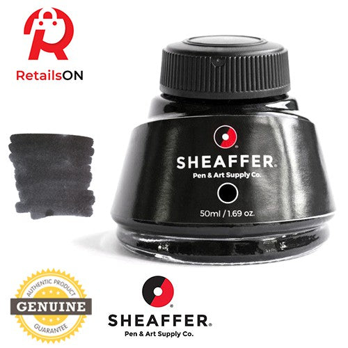 Sheaffer Skrip Ink Bottle 50ml Black / Fountain Pen Ink Bottle Black (ORIGINAL) - RetailsON.com (Premium Retail Collections)