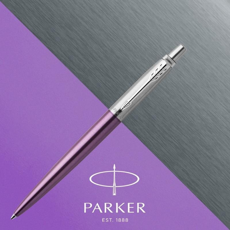 Parker Jotter Ballpoint Pen - Victoria Violet Chrome Trim (with Black - Medium (M) Refill) / {ORIGINAL} / [RetailsON] - RetailsON.com (Premium Retail Collections)