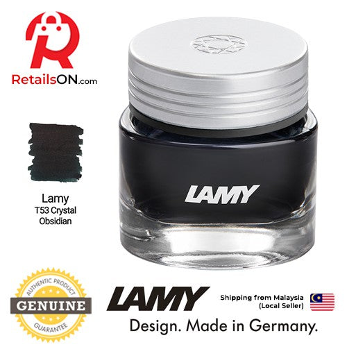 LAMY T53 Crystal Ink Bottle 30ml - Obsidian / Fountain Pen Ink Bottle (ORIGINAL) - RetailsON.com (Premium Retail Collections)