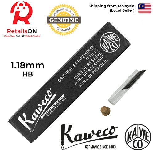 Kaweco Graphite Lead 1.18mm HB | Pencil Lead for Mechanical Pencil 1.18MM X 30MM - [1 Pack of 12pcs Lead] | (ORIGINAL) - RetailsON.com (Premium Retail Collections)
