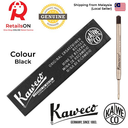 Kaweco Ceramic Gel Ink G2 Rollerball Pen Refill - Black | Standard Parker Style G2 Refill 1pc (ORIGINAL) - RetailsON.com (Premium Retail Collections)