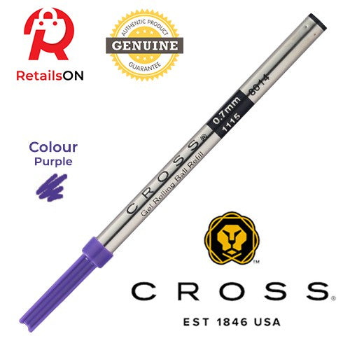 CROSS Refill Rollerball - Purple / Selectip Gel Rollerball Pen Refill (ORIGINAL) - RetailsON.com (Premium Retail Collections)