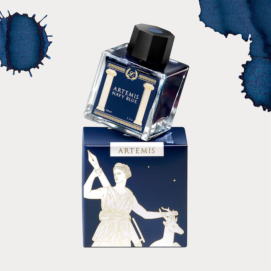 Laban Ink Bottle (50ml) - Greek Mythology - Artemis Blue  / Fountain Pen Ink Bottle 1pc (ORIGINAL) / [RetailsON] - RetailsON.com (Premium Retail Collections)