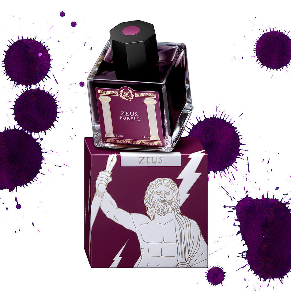 Laban Ink Bottle (50ml) - Greek Mythology - Zeus Purple / Fountain Pen Ink Bottle 1pc (ORIGINAL) / [RetailsON] - RetailsON.com (Premium Retail Collections)