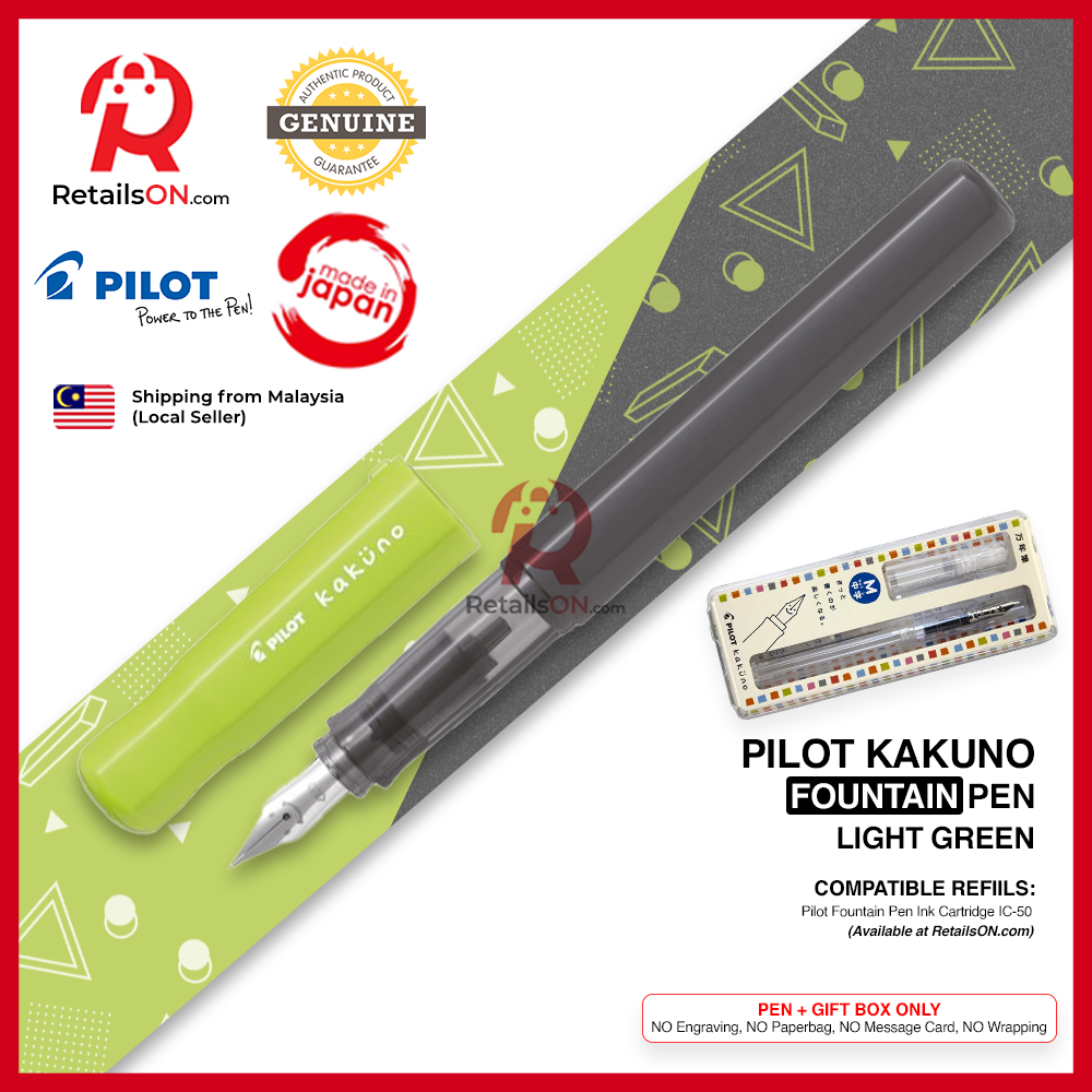 Pilot Kakuno Fountain Pen - Light Green / Kaküno / {ORIGINAL} / [RetailsON] - RetailsON.com (Premium Retail Collections)