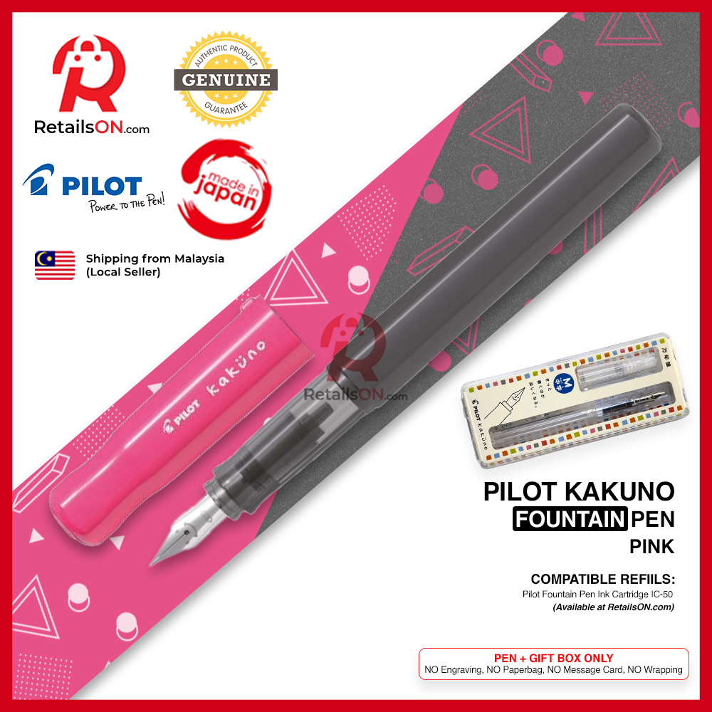Pilot Kakuno Fountain Pen - Pink / Kaküno / {ORIGINAL} / [RetailsON] - RetailsON.com (Premium Retail Collections)