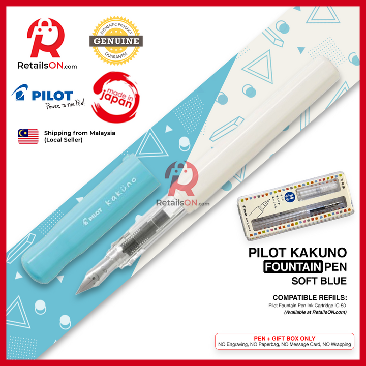 Pilot Kakuno Fountain Pen - Soft Blue / Kaküno / {ORIGINAL} / [RetailsON] - RetailsON.com (Premium Retail Collections)