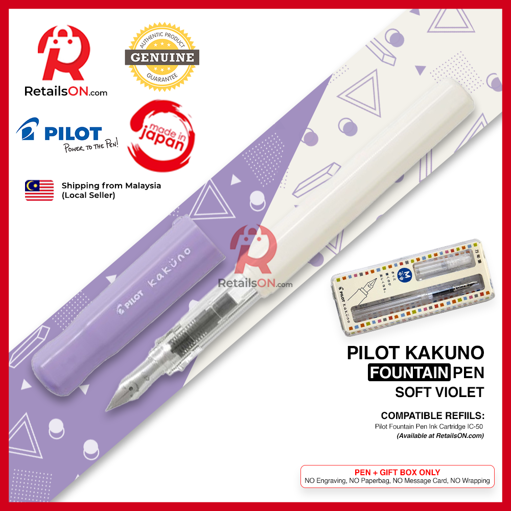 Pilot Kakuno Fountain Pen - Soft Violet / Kaküno / {ORIGINAL} / [RetailsON] - RetailsON.com (Premium Retail Collections)