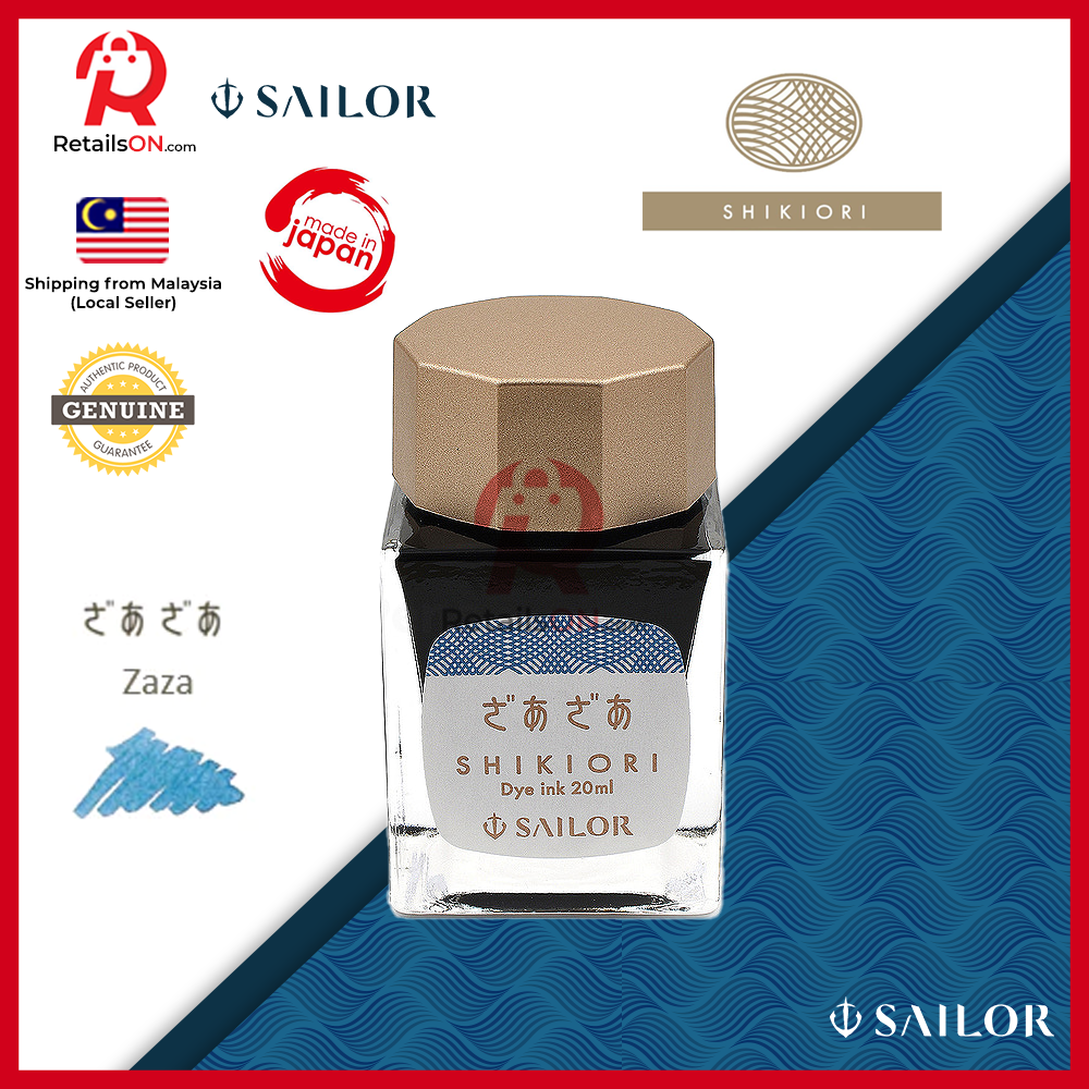 Sailor Shikiori Ink Bottle – Zaza (20ml) / Fountain Pen Ink Bottle (Sound of Rain) / (ORIGINAL) - RetailsON.com (Premium Retail Collections)