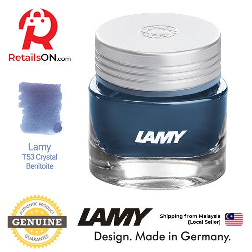 LAMY T53 Crystal Ink Bottle 30ml - Benitoite / Fountain Pen Ink Bottle (ORIGINAL) - RetailsON.com (Premium Retail Collections)