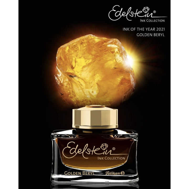 Pelikan Edelstein 50ml Ink Bottle - Golden Beryl (Ink of the Year) / Shimmering Fountain Pen Ink Bottle 1pc (ORIGINAL) - RetailsON.com (Premium Retail Collections)