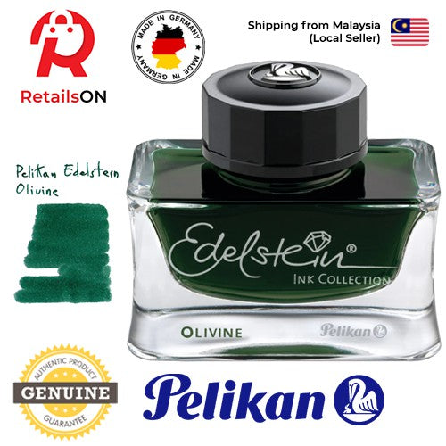 Pelikan Edelstein 50ml Ink Bottle - Olivine (Ink of the Year) / Fountain Pen Ink Bottle 1pc (ORIGINAL) - RetailsON.com (Premium Retail Collections)
