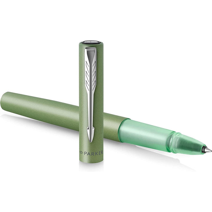 Parker Vector XL Rollerball Pen - Savannah Green Chrome Trim (with Black - Medium (M) Refill) / {ORIGINAL} / [RetailsON] - RetailsON.com (Premium Retail Collections)