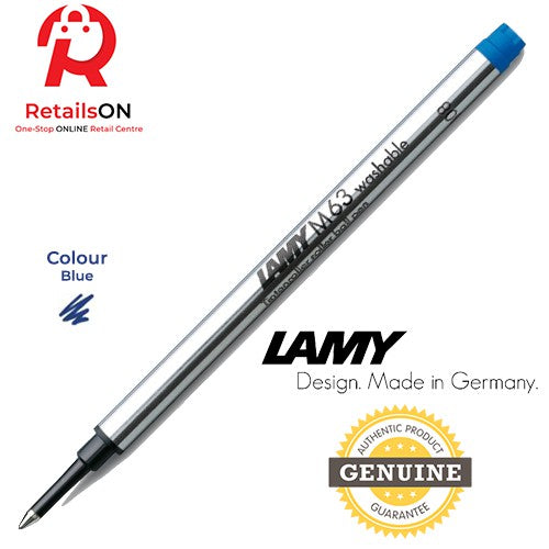 LAMY M63 Rollerball Pen Refill - Blue / Roller Ball Pen Refill 1pc Blue (ORIGINAL) - RetailsON.com (Premium Retail Collections)