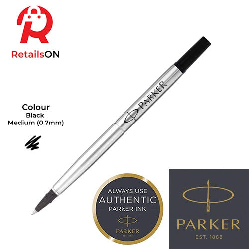 Parker QUINK Refill Rollerball - Black - Medium (M) - (ORIGINAL) / [RetailsON] - RetailsON.com (Premium Retail Collections)
