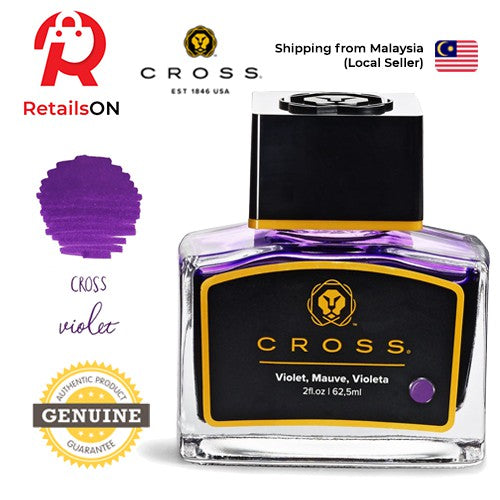 CROSS Refill Fountain Pen 62.5ml Ink Bottle - Violet / Fountain Pen Ink Bottle 1pc (ORIGINAL) - RetailsON.com (Premium Retail Collections)