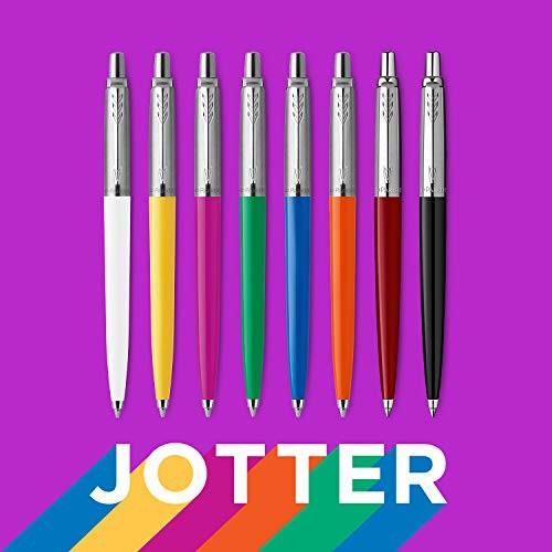 Parker Jotter Original Ballpoint Pen - Blue Chrome Trim (with Black - Medium (M) Refill) / {ORIGINAL} / [RetailsON] - RetailsON.com (Premium Retail Collections)