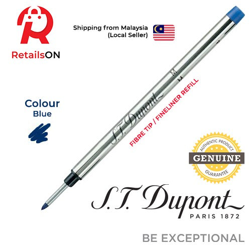 S.T. Dupont Refill Fibre Tip - Blue | Fineliner Pen Refill for ST Dupont Paris (ORIGINAL) - RetailsON.com (Premium Retail Collections)