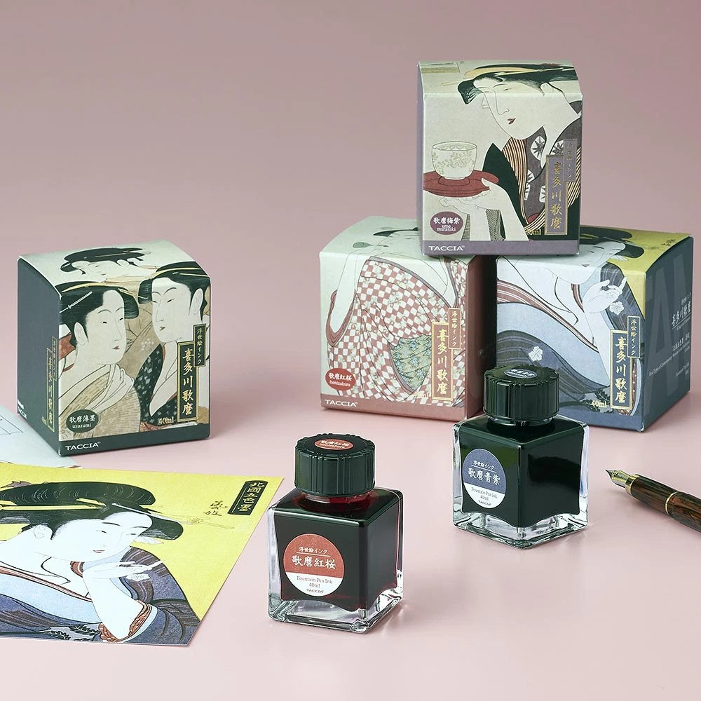 Taccia Ukiyo-e Ink Bottle (40ml) - Ao Murasaki / Fountain Pen Ink Bottle 1pc (ORIGINAL) / [RetailsON] - RetailsON.com (Premium Retail Collections)