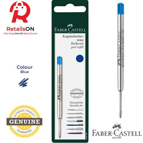 Faber-Castell Refill Ballpoint - Blue / Ball Point Pen Refill 1pc Blue (ORIGINAL) - RetailsON.com (Premium Retail Collections)
