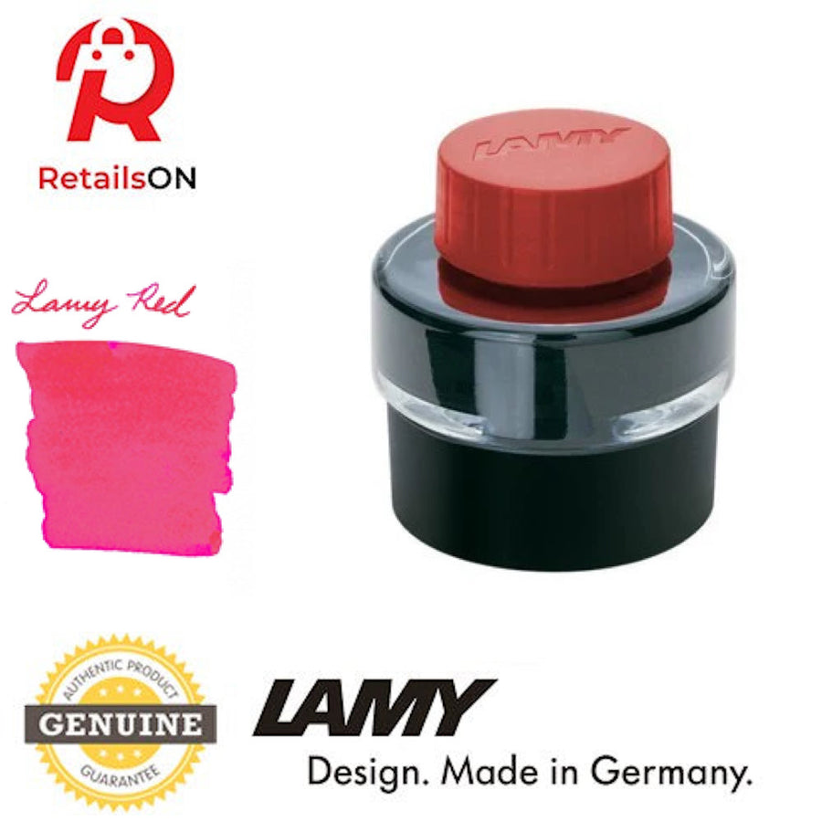 LAMY T51 Ink Bottle 30ml - Red / Fountain Pen Ink Bottle (ORIGINAL) - RetailsON.com (Premium Retail Collections)