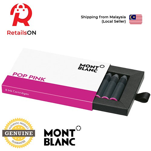 Montblanc Fountain Pen Ink Cartridges (8 Per Pack) - Pop Pink / Standard Fountain Pen Ink Cartridge (ORIGINAL) - RetailsON.com (Premium Retail Collections)