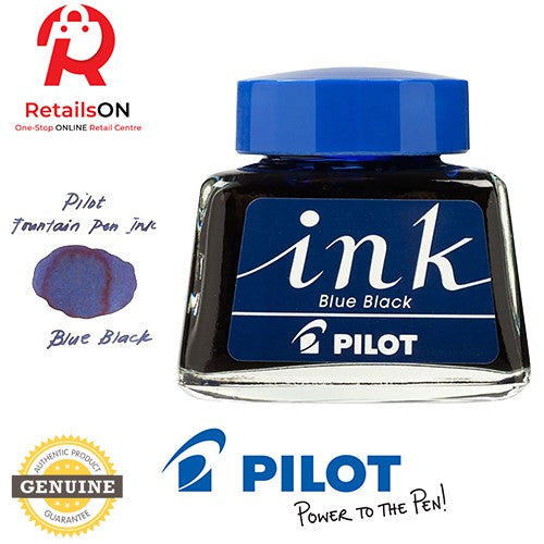Pilot Fountain Pen Ink Bottle 30ml - Blue Black / Namiki Fountain Pen Ink 1pc - Blue Black (ORIGINAL) - RetailsON.com (Premium Retail Collections)